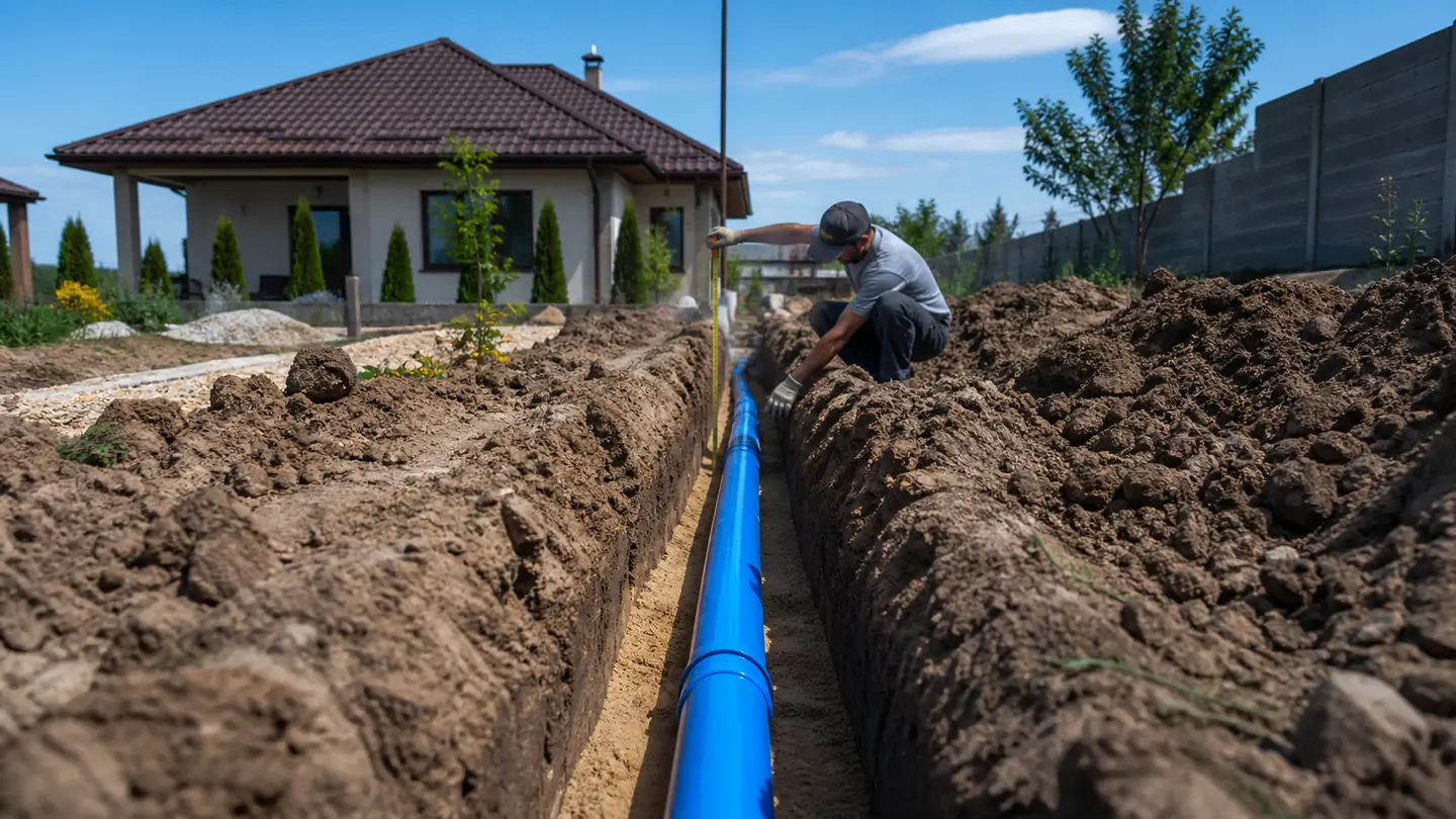 Traseu de apa cu teava PEHD